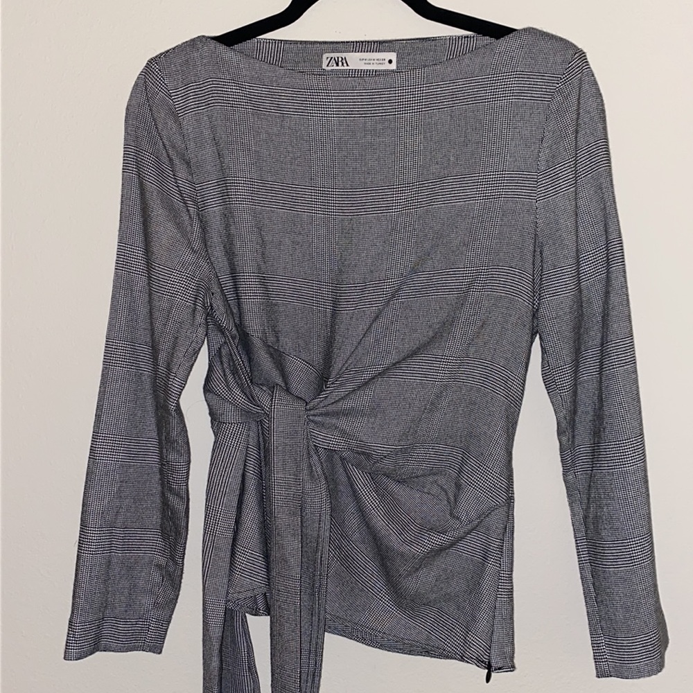 Zara Houndstooth Top - Picture 3 of 9